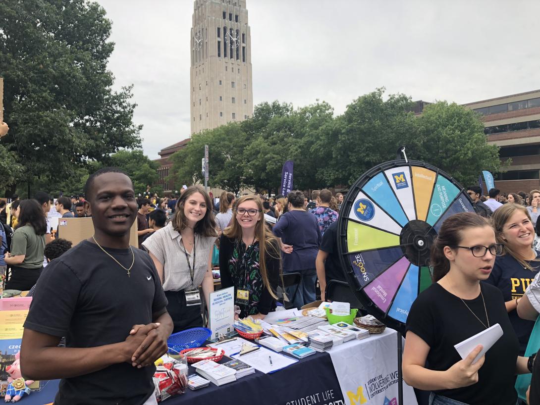 students at Festifall event